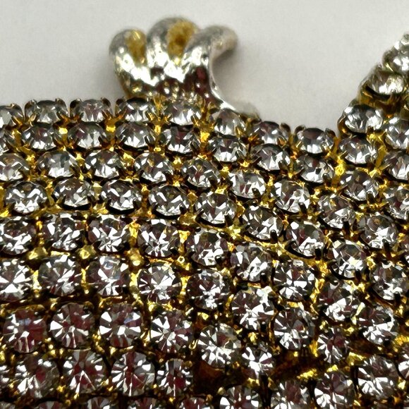 Rhinestone Parrot Cockatoo Brooch Bird Pin Statement Tassel Tail 5in - Picture 7 of 10